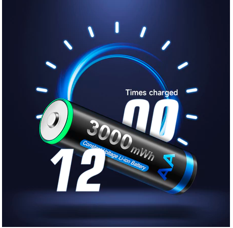 Cityork 1.5V AAA 1200mWh Rechargeable Lithium Battery