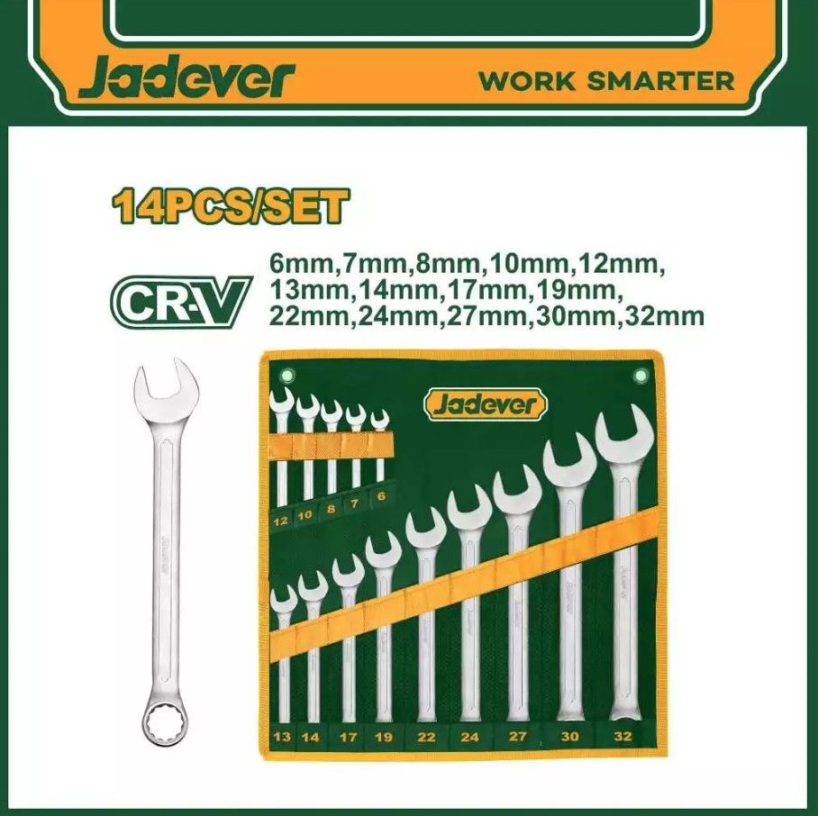 JADEVER 14 PCS COMBINATION SPANNER SET JDSP1M14