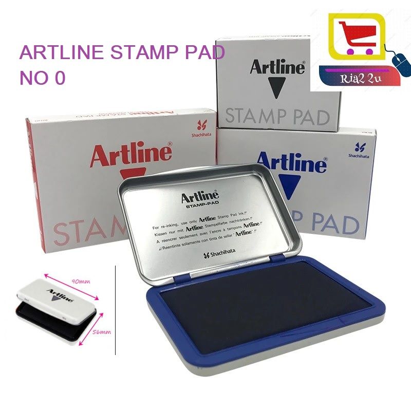 Artline Stamp Pad No 0 EHJ-2 / stampad RTSB (, BLACK, BLUE, RED,)