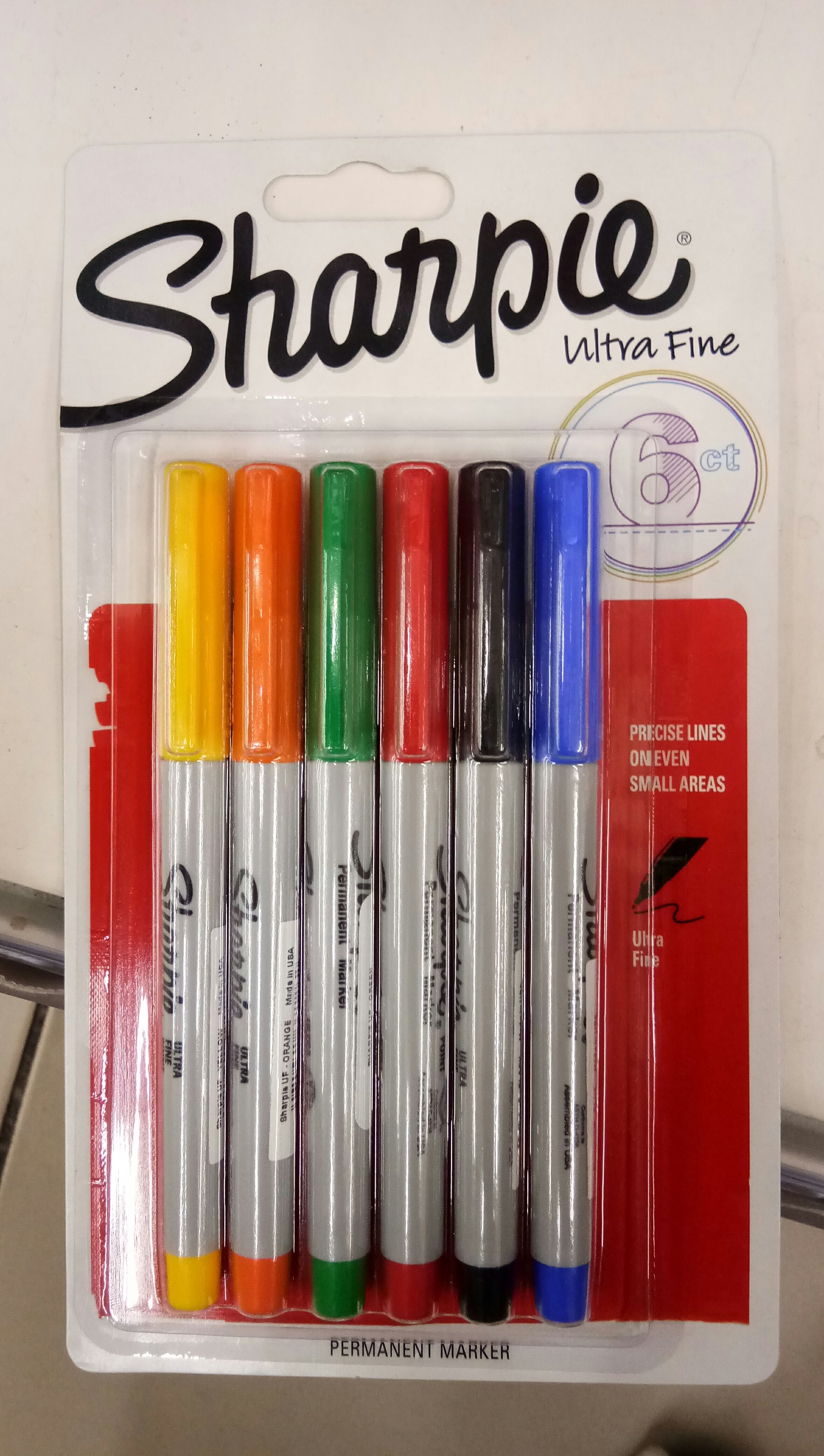 Sharpie Marker Pen ( Ultra Fine) 6 colors