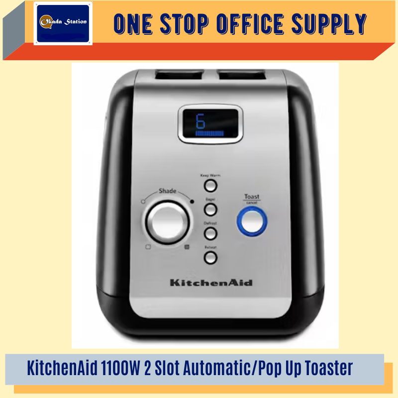KitchenAid 1100W 2 Slot Automatic/Pop Up Toaster - Onyx Black (5KMT-223GOB)