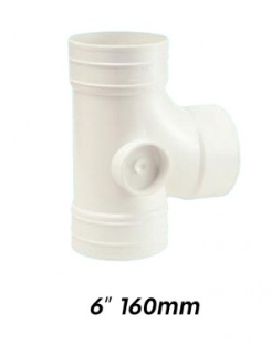 ATKC UPVC Fittings Equal Single Branch 6" (160MM)