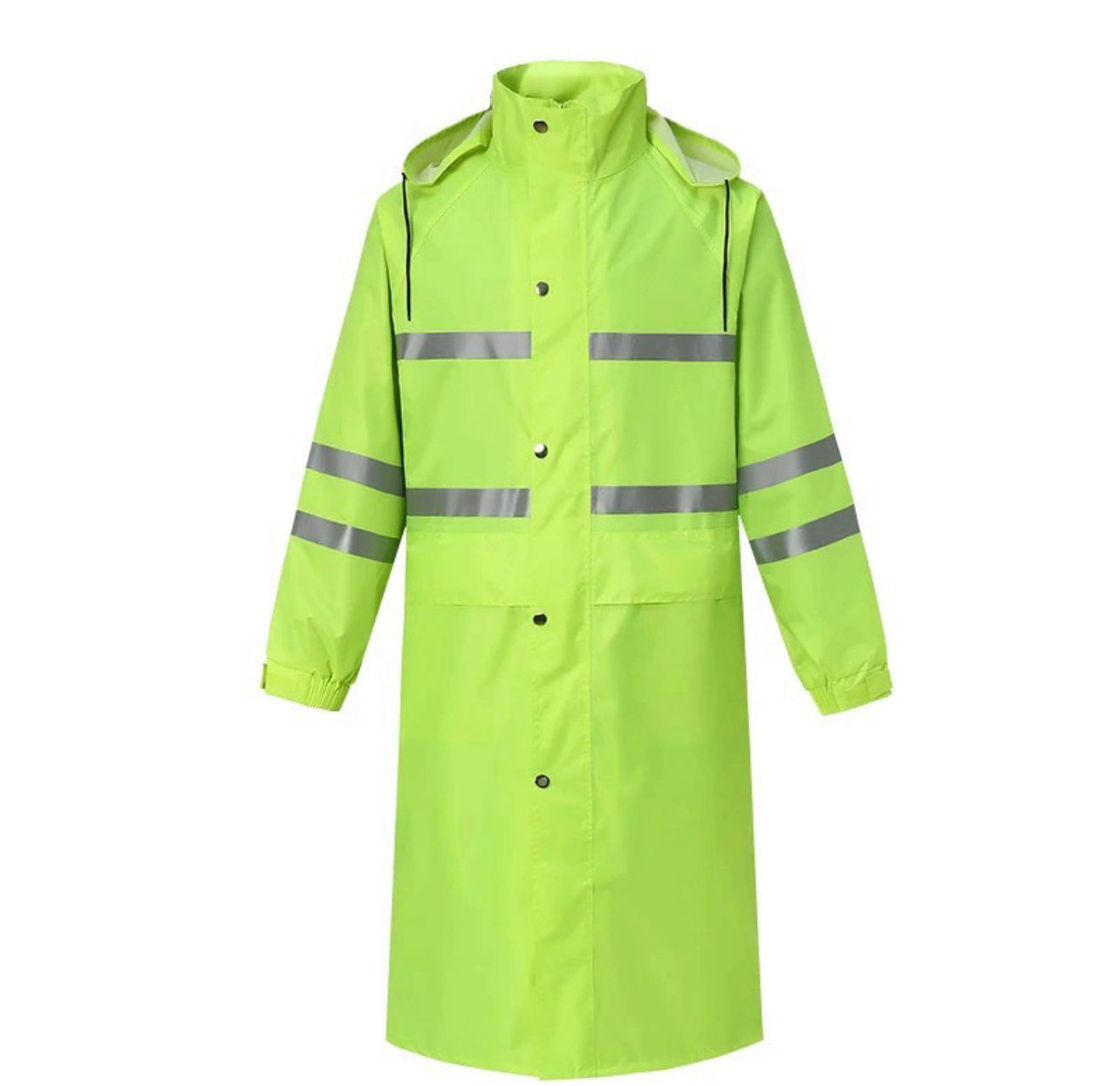 Raincoat Safety Long Raincoat Waterproof Thick Nylon Rain Motorcycle Hiking Light Reflector Baju Hujan Motor