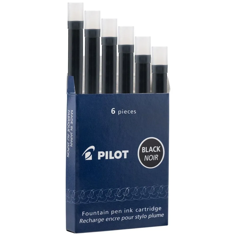 Pilot Fountain Pen Ink Cartridge 6 piece Black Ink cartridge