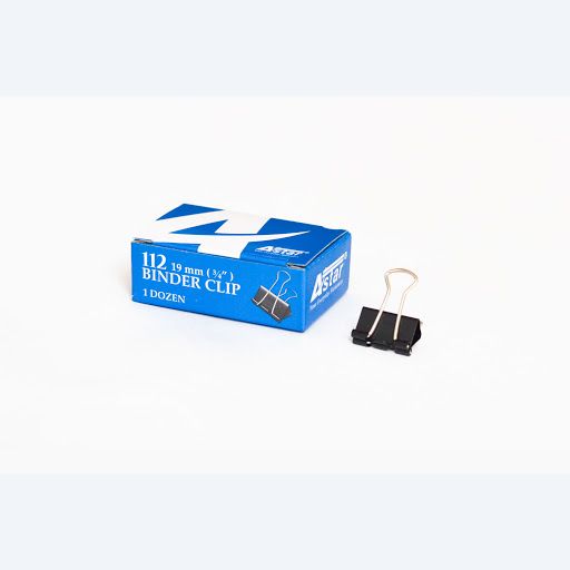 BINDER CLIPS ASTAR 112 19MM (3/4") 12PCS/BOX