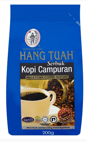 Hang Tuah Malaysian Coffee Mixtures Robusta Beans (200g) - BIRU