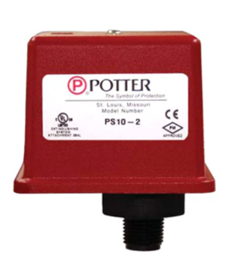 Potter PS-10-2 Waterflow Switch - Pressure Switch with Two Sets SPDT Contacts