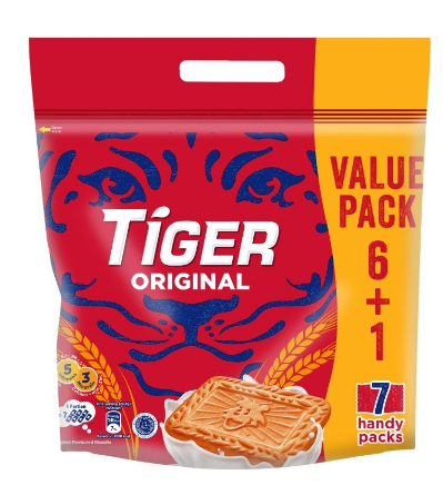 TIGER MULTIPACK BISCUITS 372.4G - (value pack 6+1)