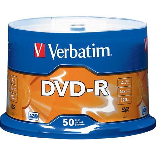 VERBATIM DVD-R 4.7GB 16x 50pcs SPINDLE(95101)
