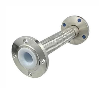 - Flanged Flexible Hose With PTFE Lining 1", 24 inch ( BOTH ENDS SWIVEL AND TEFLON FLARE)