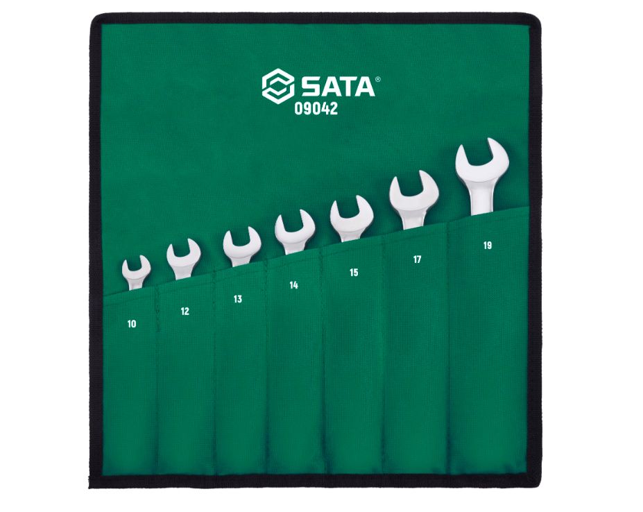 SATA 09042 7PCS FLEX RATCHETING WRENCH SET / 10 12 13 14 15 17 19MM