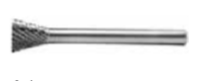 Temo General Series Carbide Burr - 6mm Shank N1619 Double Cut Inverted Cone