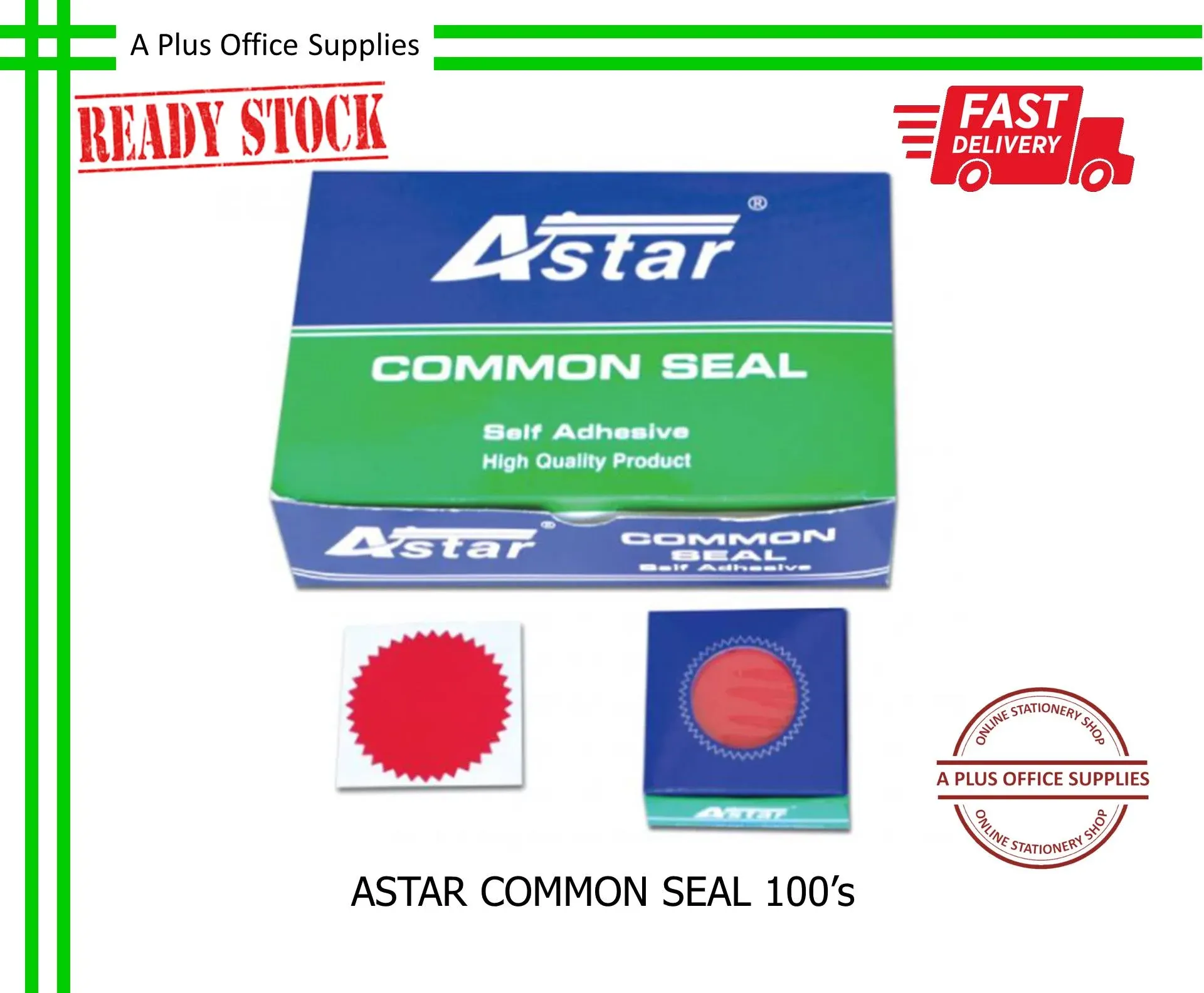 ASTAR Common Seal 100pcs/box / Pelekat Berbentuk