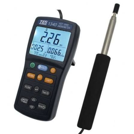 TES HOT-WIRE ANEMOMETER WITH DATALOGGING