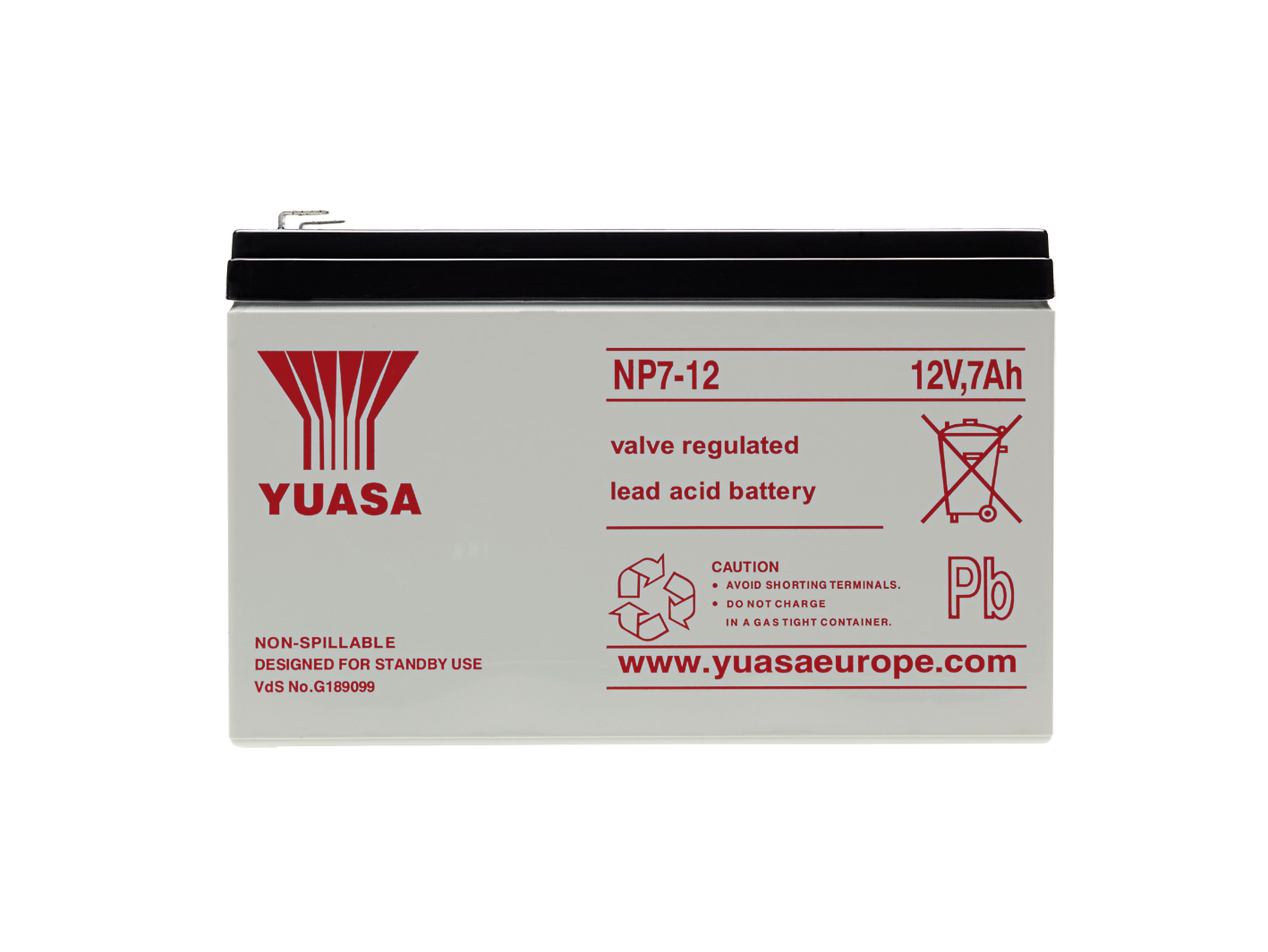 YUASA NP7-12 12V 7Ah SEALED LEAD ACID BATTERY