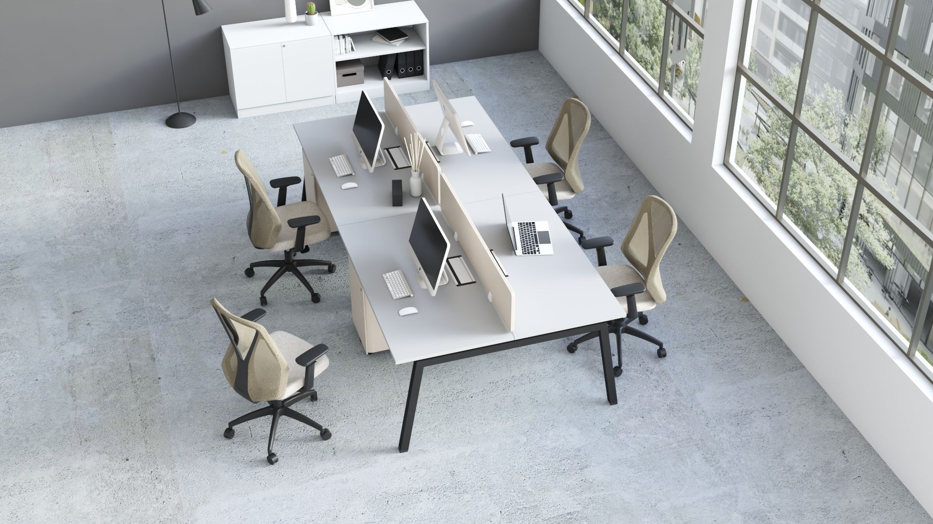 OFFICE L SHAPE TABLE SET - APEX VERTA