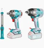 Total 3 pcs Combo Li-ion Cordless Impact Wrench 400Nm & 850Nm TOSLI241195
