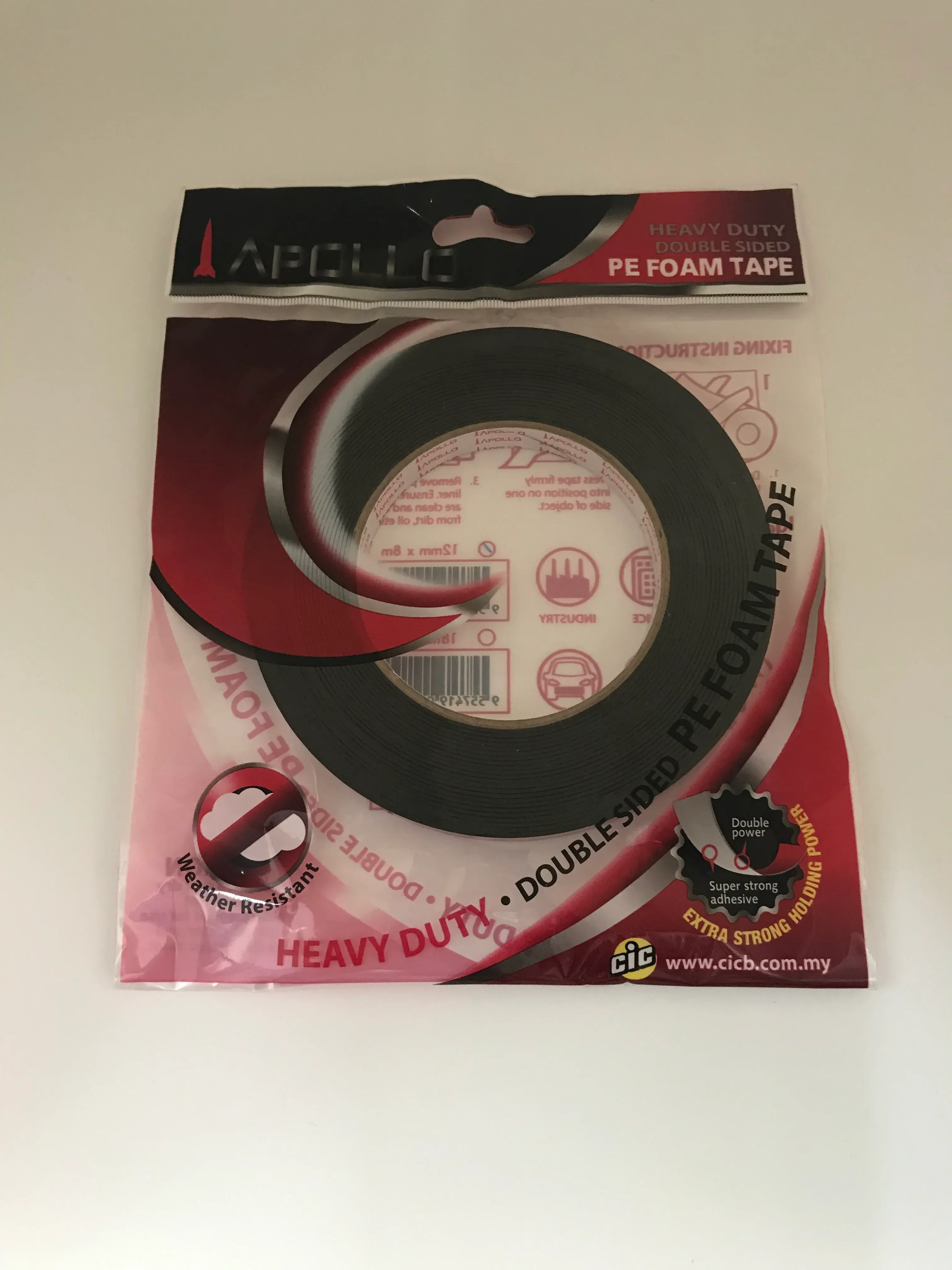APOLLO PE FOAM TAPE (12MM X 8M)