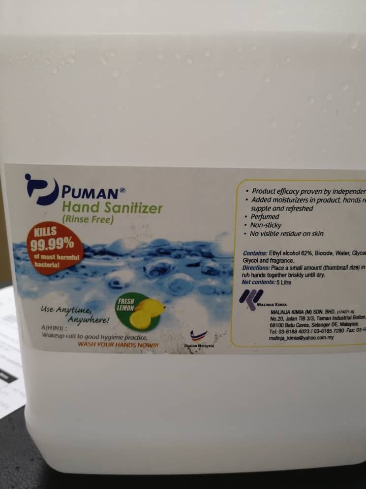 Sanitizer Puman Lemon Fresh 5 Liter