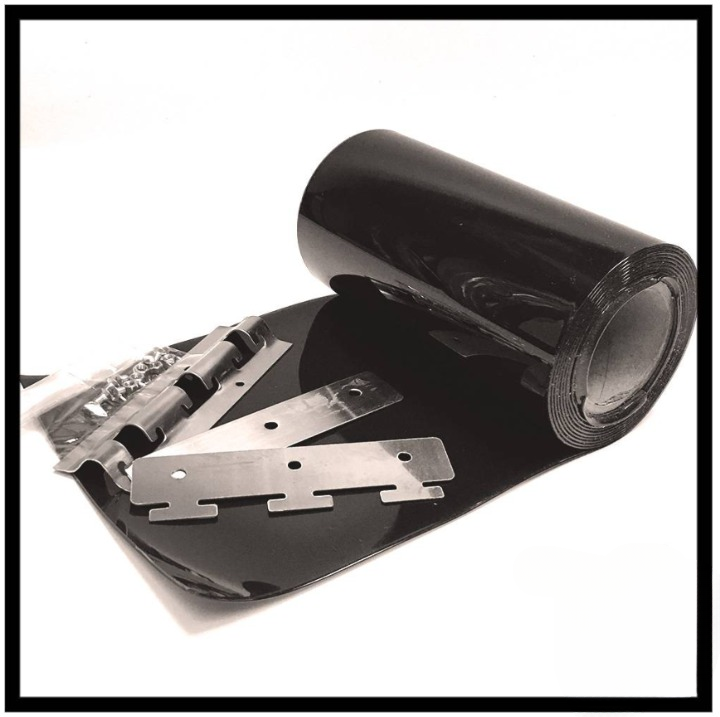 CLEAR BLACK OR OPAQUE SOLID BLACK PVC CURTAIN STRIP KIT FREEZER ROOM DOOR STRIP KIT SS 304 HANGING RAIL SUS304 HANGER