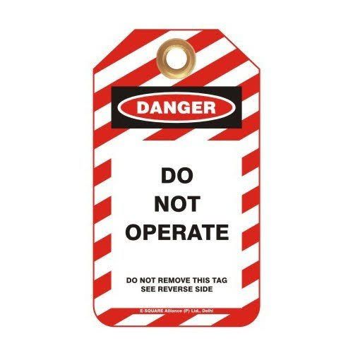 Lockout Tagout (LOTO) Safety Warning Tag
