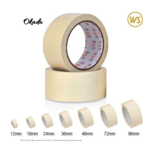 OKADA Masking Tape / 12MM x 14M / Tape / Paper Masking Tape / Paper Tape
