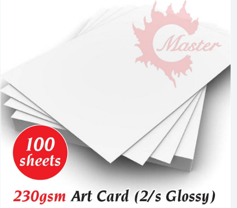 Art Card 230gsm A4 (GLOSSY) - 100PCS/PACK