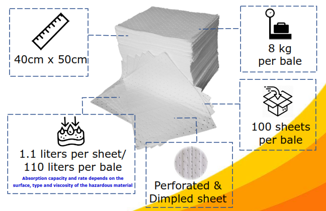 *Crisben OPCD 100 Oil Pads (white) DIMPLED  40cm x 50cm