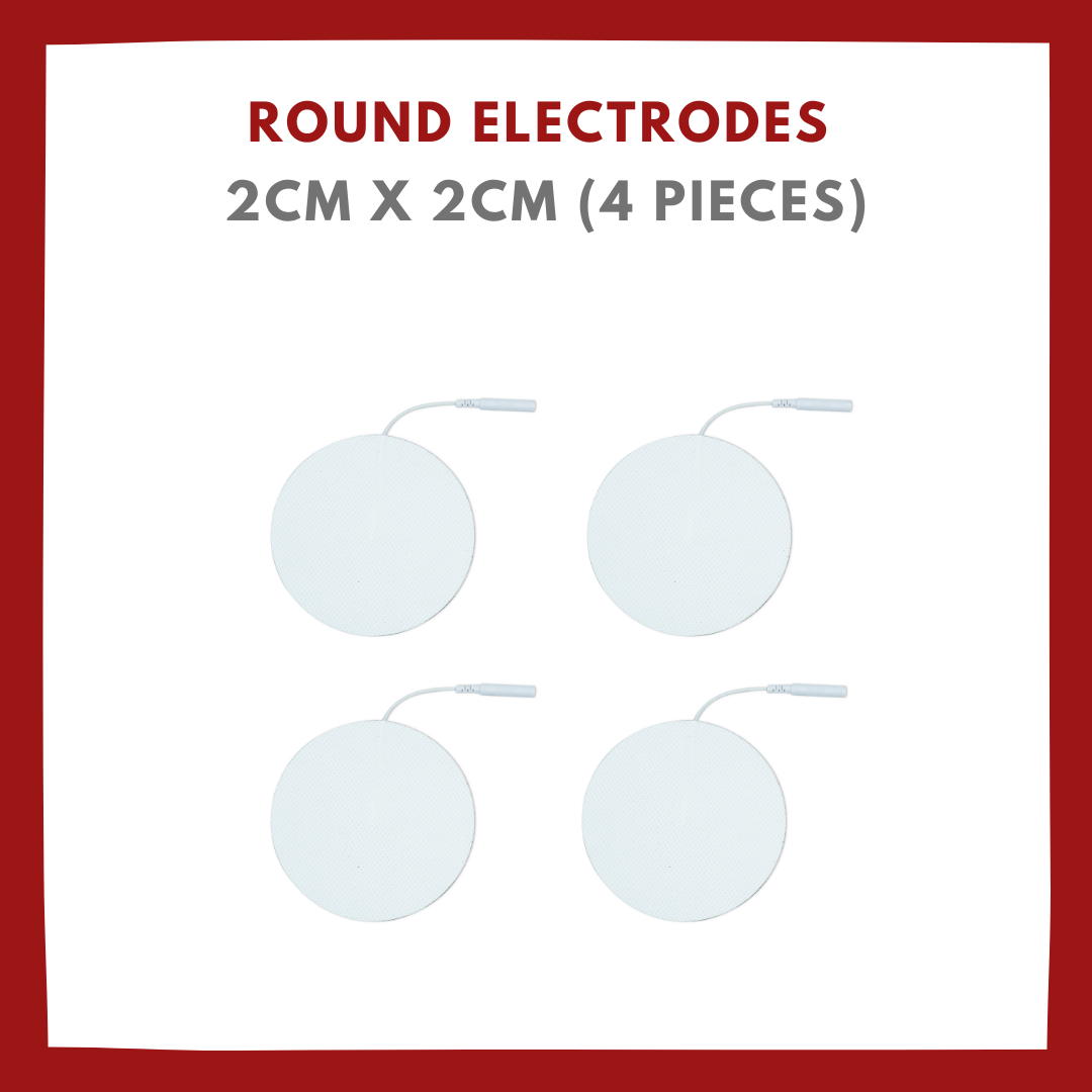 V2U 2 cm x 2 cm Round Electrode - 4 Pcs/Pack