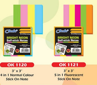 Okada Fluorescent Stick On Note / Okada / Fluorescent Stick On Note / Sticky Note / Okada Sticky Note / Okada Fluorescent Stick On Note