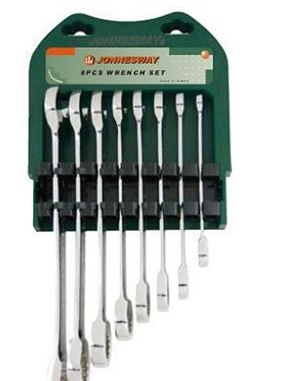 JONNESWAY 8PCS 72 TEETH RATCHETING COMBINATION WRENCH SET (SAE)