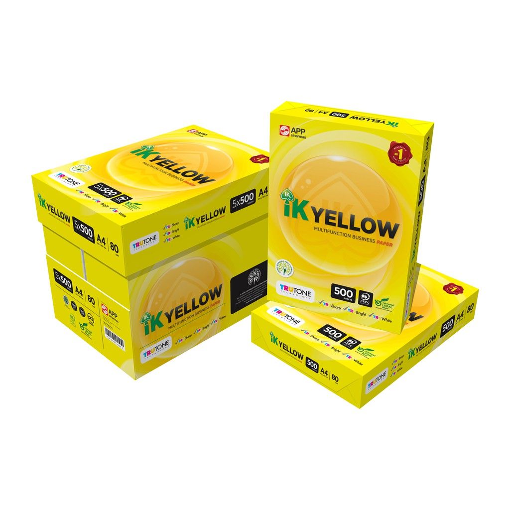 IK Yellow A4 paper 80 gsm 500 Sheets