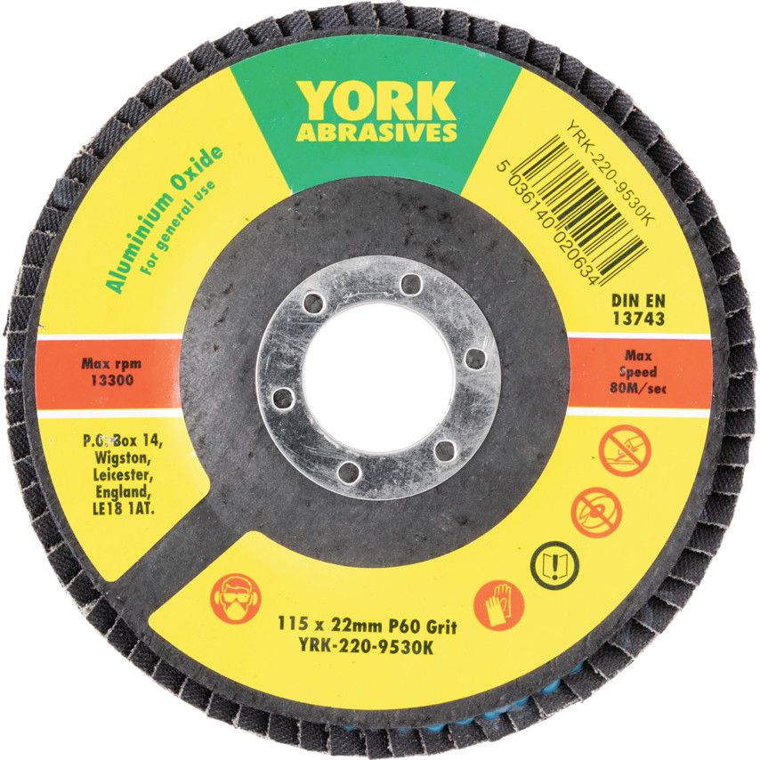 York *York Al-Ox Flap Disc 100 x 16mm