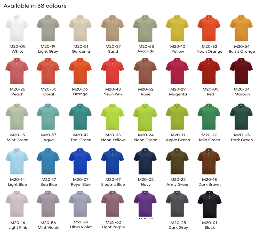 160 gsm Dry Fit Polo T-shirt (Unisex)