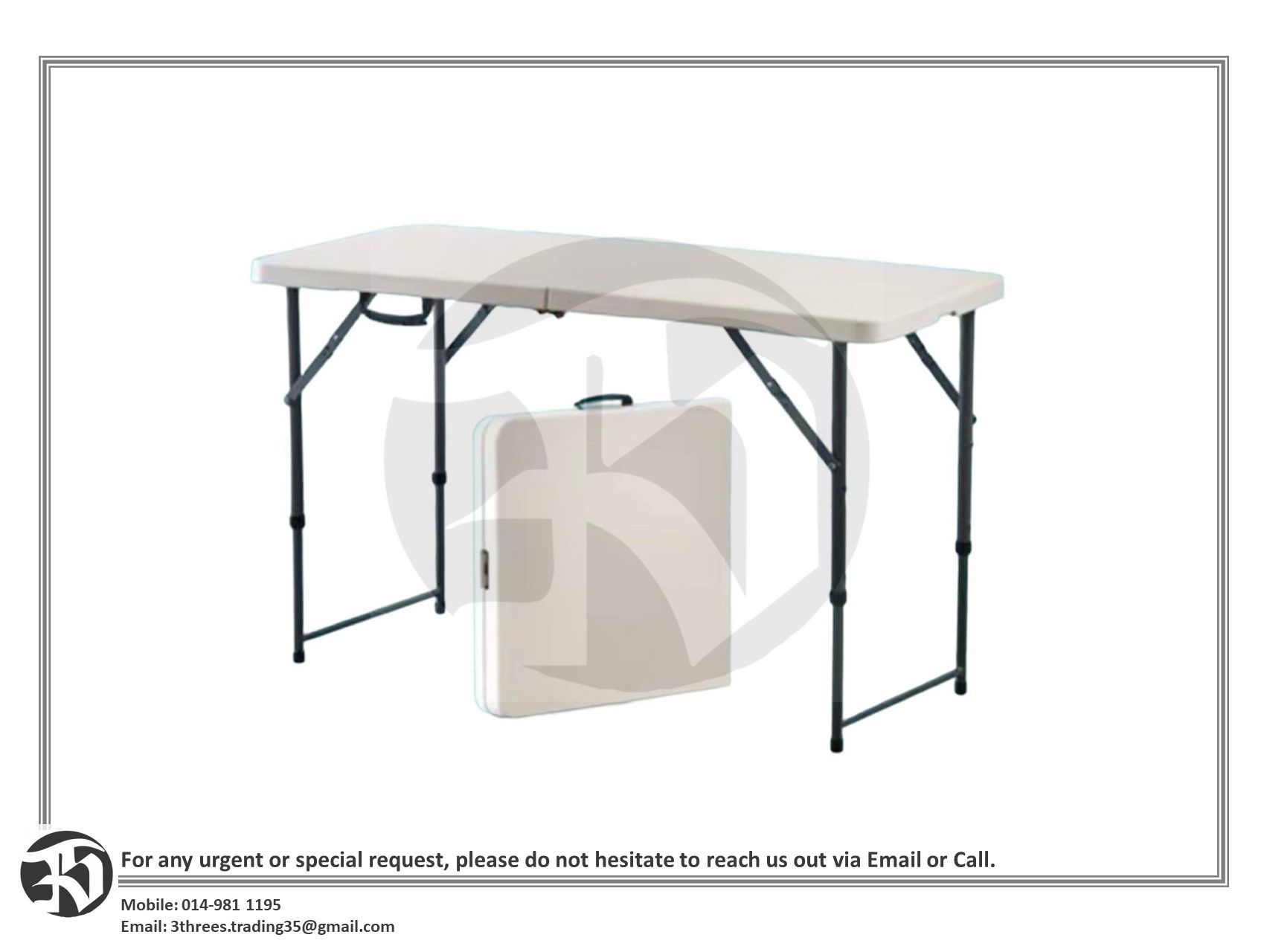 Foldable Banquet Table 2ft x 4ft