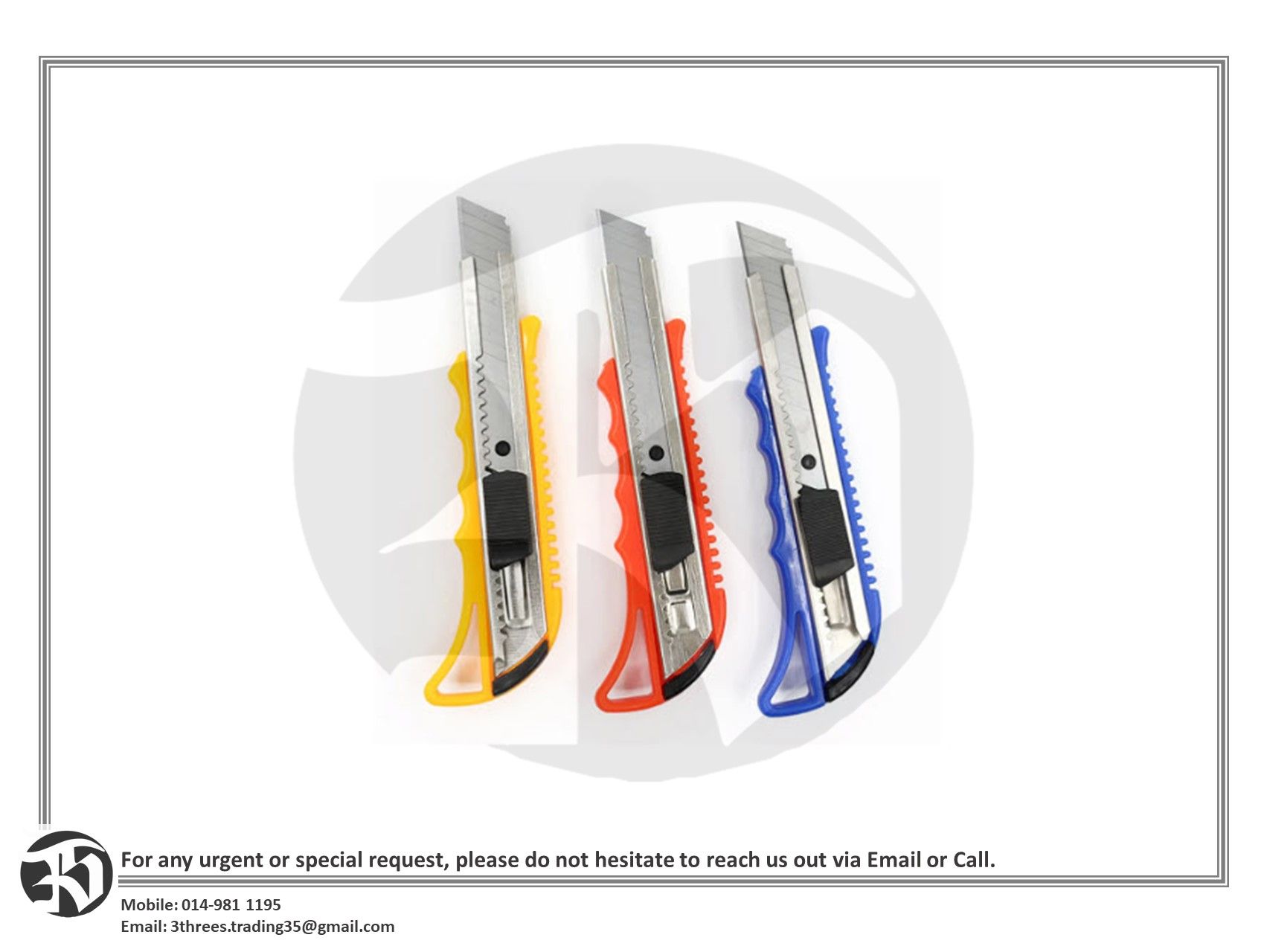 Utility Cutter 18mm (Random Colour)