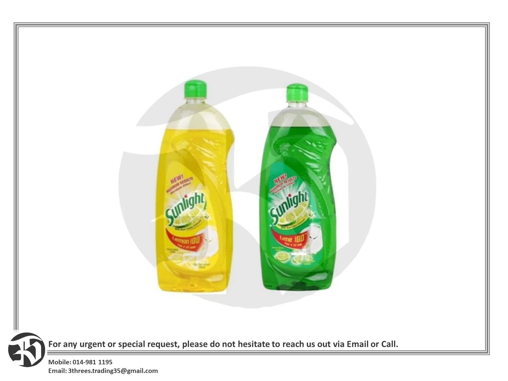 sunlight dishwashing liquid 1000ml lemon/lime flavour