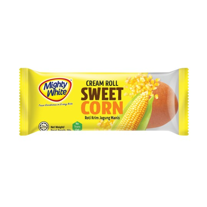 Mighty White Bread Sweet Corn Cream Roll 50g