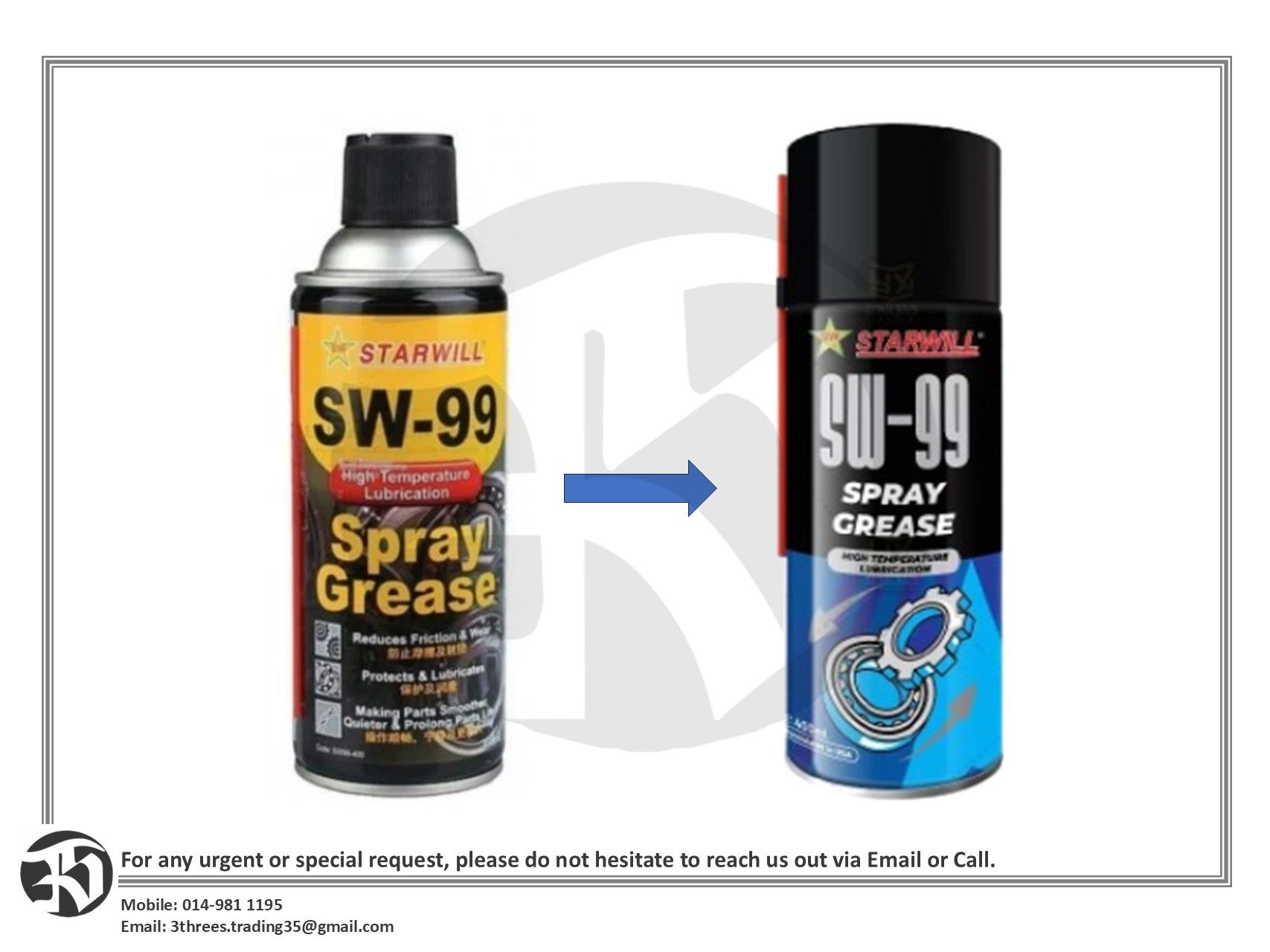 Starwill SW-99 Spray Grease 400ml