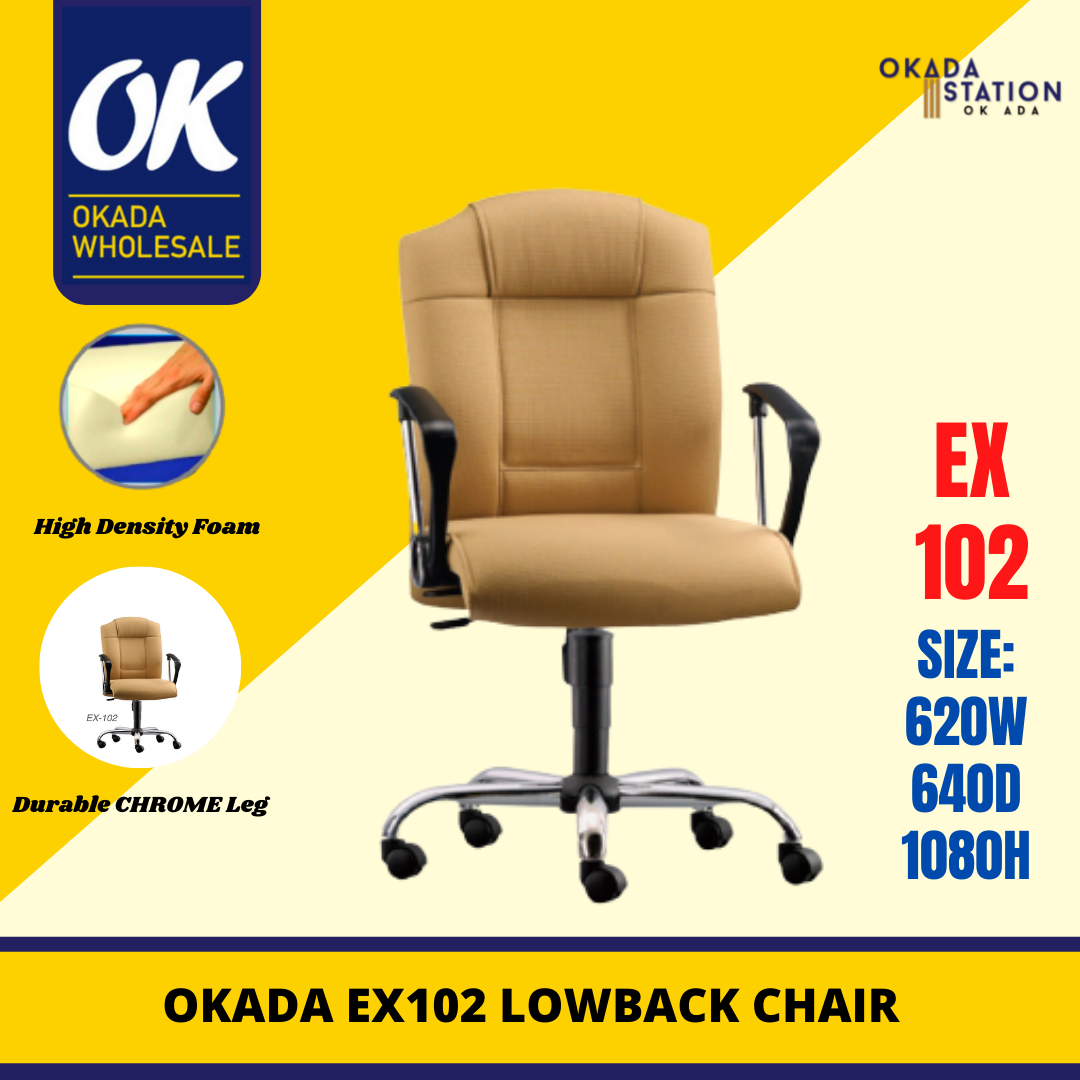 Kennedia EX-102 ERGONOMIC EXECUTIVE LOW BACK CHAIR -FABRIC / OFFICE CHAIR / LOW BACK CHAIR / ERGONOMIC OFFICE CHAIR / EXECUTIVE CHAIR / FABRIC CHAIR / ERGONOMIC CHAIR / EX-102 / CHAIR