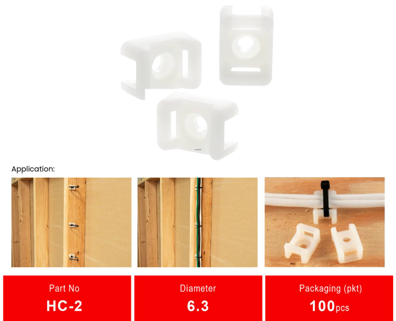 ATCA 15.0X10.0MM / 19.6X9.5MM / 23.0X16.0MM SADDLE TYPE TIE MOUNT (100PCS/PACK)
