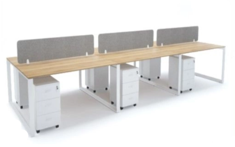 Workstation set cluster for 6 person without chair