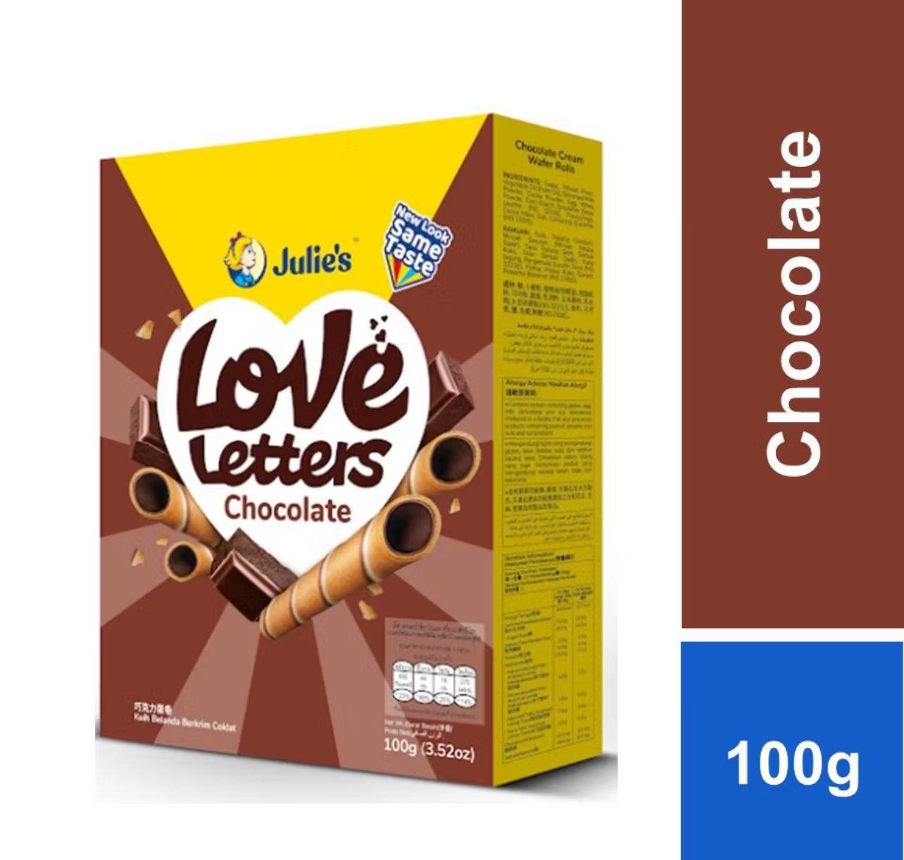 JULIE'S LOVE LETTERS CHOCOLATE 100G