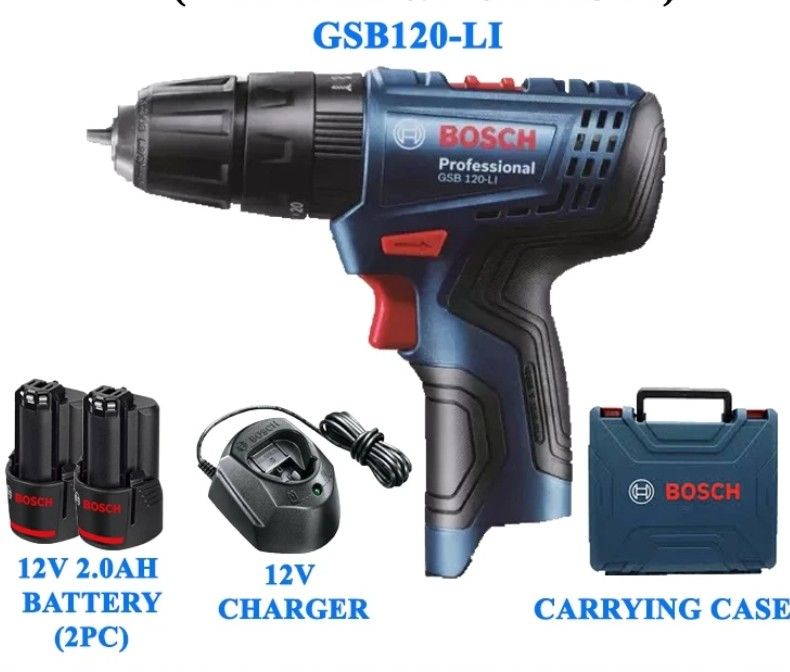 Bosch GSB120-LI Cordless Impact Drill with Battery & Charger