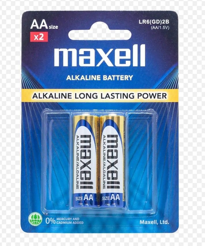 Maxell Alkaline AA Battery (2pcs card pack) LR06 2B