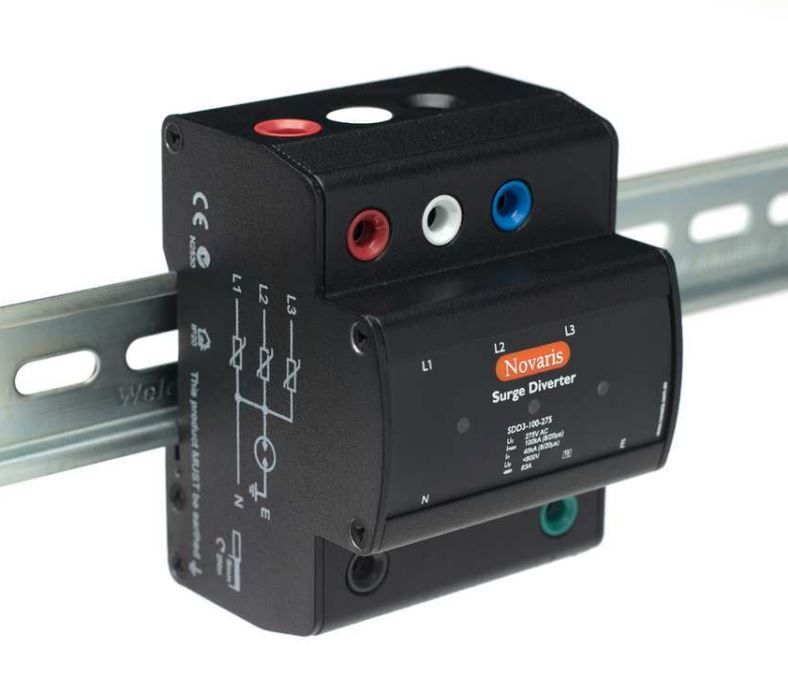 Surge Diverter, 3 Phase, 100kA, 275VAC, All Mode, without alarm contact SDD3-100-275