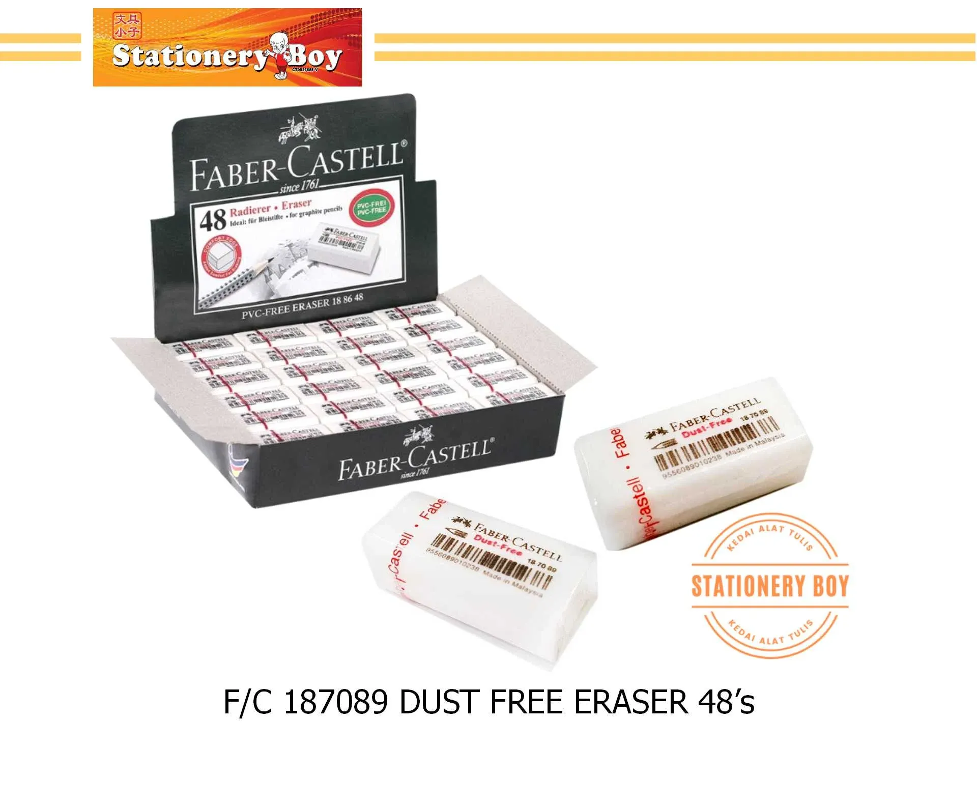 FABER-CASTELL 187089 Dust Free Eraser / Pemadam Bebas Debu