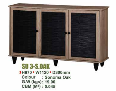 SU SHOES CABINET SU 3-S.OAK/WN