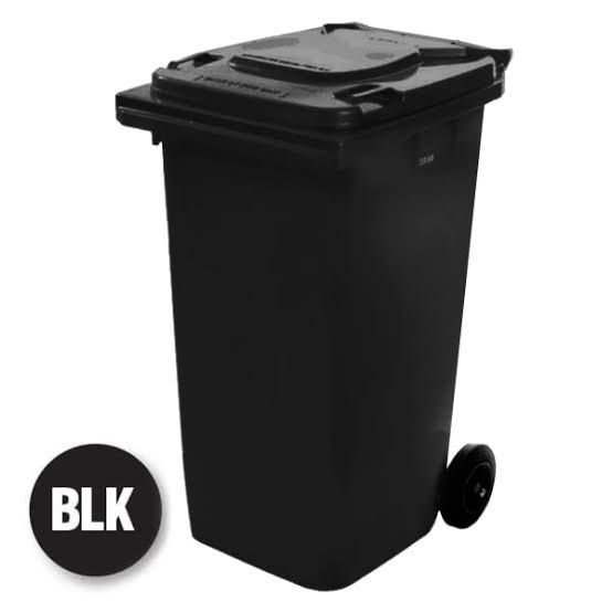Black Plastic Dustbin 240L