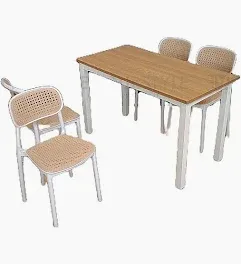 1+4 Dining Table Set Meja Makan Cafe